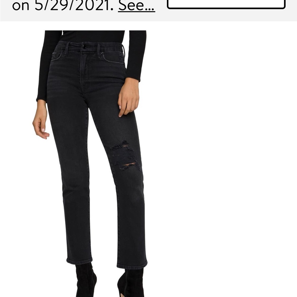 Good American “Good Classic” high waist Straight leg jeans